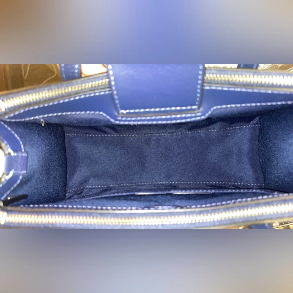 Coach Blue Textured Crossbody Bag with Adjustable Strap - Picture 15 of 15